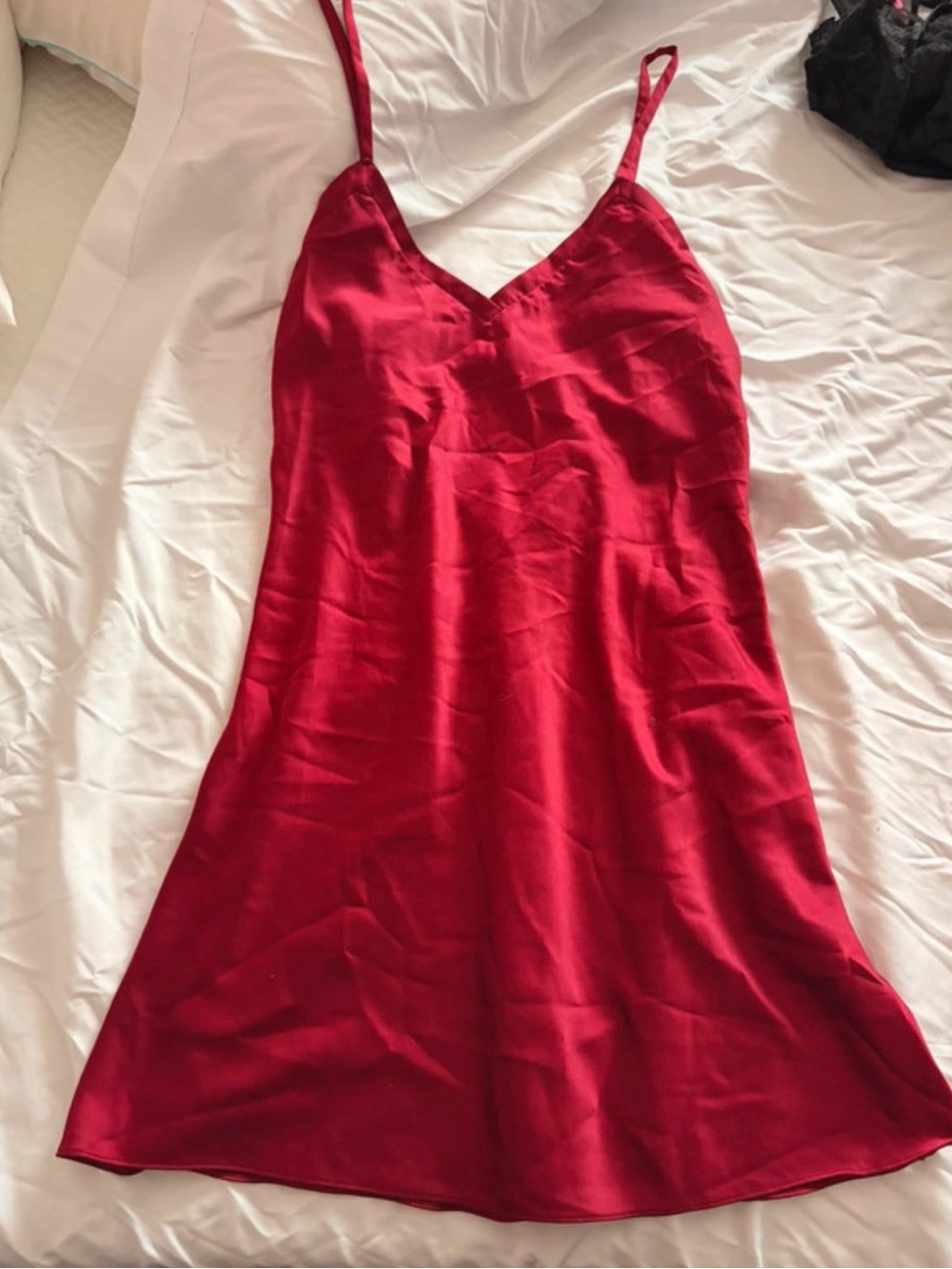 Rya Collection red satin slip , size S